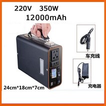 인산철배터리 휴대용 파워 스테이션 220v 고속 충전 뱅크 350W 40000mAh 리튬 이온 외부 배터리 캠핑용, 02 350W 12000mAh_01 220V