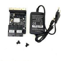 24V 역방향 POE PCBAFast Erhetnet 2F4E 10/100M 이더넷 스위치 2 광섬유 포트 SC 25KM 4 UTP RJ45 PCBA 보드, Black PCB With Power