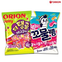오리온 왕꿈틀이 꼬물탱 젤리 336g+더탱글 마이구미 젤리 372.4g(총2개), 2개