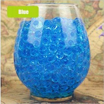 소일 100pcs 진주 모양 부드러운 크리스탈 토양 물 구슬 진흙 성장 마술 젤리 공 웨딩 홈 장식 식물 재배 장식 전자, 푸른
