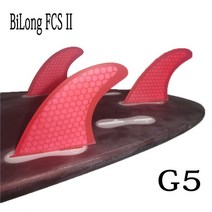 서핑보드 BiLong-FCS II 서핑 보드 지느러미 스러스터 3 개 세트 유리 섬유 벌집 탄소 M/G5 크기 핀 퀼하스 바디, [14] G5, 14 G5