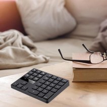 마스터키보드 전자 키보드 휴대용 디지털 키보드 미니 숫자 키패드 ios 용 usb 숫자 패드 안드로이드 노트북 pc 액세서리 10 키 무선 키보드, 검은색