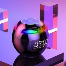 시계 LED 알람 휴대용 무선 블루투스 5.0 스피커 사운드 박스 디스플레이 블루투스 스피커 지원 카드 플레이, 없음, 한개옵션0