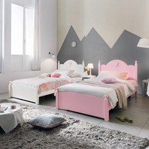 키즈돔 러블리 슈퍼싱글침대_핑크: 독립형매트 포함, 없음