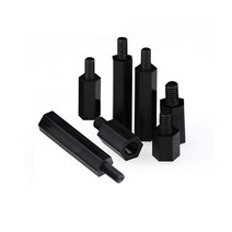 50PCS Nylon Spacer M2 M25 M3 M4 Black Hex Standoff Column Flat Head Nylo [S00053173], 31-M2 18mm-53173