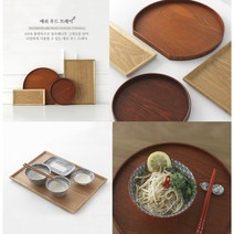 목질이 단단하고 내구성이 강한 물푸레나무 통원목 따뜻하고 아늑한 디저트 테이블 우드 트레이 쟁반, 원형우드트레이