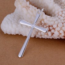 남성 롱 십자가 실버 펜던트(체인 미포함) P066 LKNSPCP066