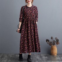 라오농 플라워롱원피스 편한핏 예쁜원피스 꽃무늬원피스 홈드레스 데일리룩 여행원피스 레이어드원피스 가을원피스 플라워 스커트 +Lfe668801