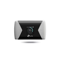 TP-Link M7650 모바일 WLAN 라우터(4G/LTE 최대 600Mbit/s 다운로드/50Mbit/s 업로드 핫스팟 Cat11 3000mAh 배터리 LCD 디스플레이 모든 유럽 SIM 카드와 호환 가능) 블랙/실버 -13396, Cat6 + AC1200