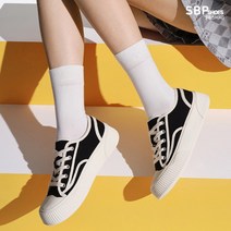 에스비피 귀여운 여성 둥근코 캔버스화 스니커즈 3cm 운동화 단화 신발 학생 여성스니커즈 여성운동화