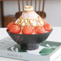 도자기 빙수볼 21종 빙수그릇 팥빙수볼 디저트볼 팥빙수그릇, 2. 블랙매화 빙수볼
