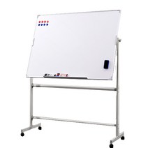 양면 자석 화이트보드 스탠드형 공부방 학원 사무실 이동식칠판 회전가능, 1000x2000 양면 회전식 화이트보드