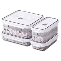 스카이락 인케이스 용기 반찬용기 김밥재료용기 밀폐용기 소분용기 반찬통 나눔접시 찬합, 선택03:스카이락 점보 1호 인케이스 4칸