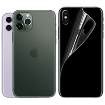 더조은셀러 2매입 아이폰11 PRO MAX 후면 우레탄 필름 곡면커버 외부보호필름 A2221 A2215 A2218 프로 맥스 아이폰 인덕션 애플