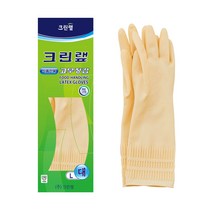 크린랩 식품전용 고무장갑(대)/아이보리, 10개