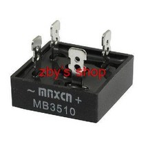 MB3510 1KV 35A 단상 브리지 정류기 반파 검정색, 기본