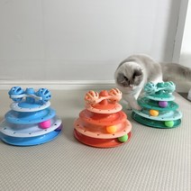 딩동펫 고양이장난감 캣타워트랙 그린 + 낚시대 장난감 4종 A세트, 혼합 색상, 1세트