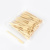 더담고 대나무 손잡이꽂이 과일꼬지100P l 햄버거 샌드위치꽂이, 12cm, 1봉약100P