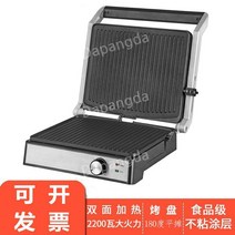 파니니그릴 가정용 업소용 카페 스테이크 전기 팬 양면 브런치 치아바타, 실버 표준항
