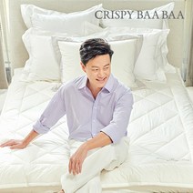 크리스피바바 4계절 양모패드 수퍼싱글 SS, 화이트