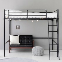 마켓비 CHAMBER 벙커침대 슈퍼싱글 120200 이층 2층 벙커형 SS 철제, 실버