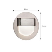 계단리프트 핸드카 대차 전동 가정용리프트 농업용운반차 오목한 마운트 LED 벽 램프 사각형 원형 계단 조명 코너 풋라이트 침실 옷장 발코니 주방 장식, 12.Round Silver - 3W - Cool Wh