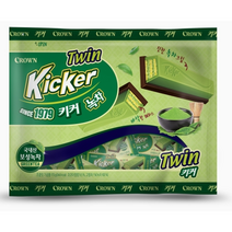 크라운 키커 녹차 (170G) 대용량 사무실 아이 간식 녹차 크림 웨하스, 1개
