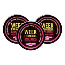 Walton Wood Farm Hand Rescue 3팩 지옥 주간 자몽 & 브라운 슈가 향 비건 친화적 및 파라벤 프리 118.4g 4온스 821653