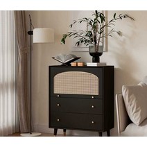 원목수납장 럭셔리 캐비닛 모던 블랙 인테리어 사이드, 1미터 체리색