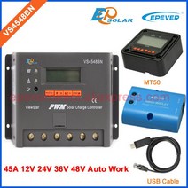 캠핑카 카라반 45A 레귤레이터 PWM EPEVER VS4548BN 12V/24V/36V/48V 배터리 작업 컨롤러 태양 전지 패널, 06 MT50 wifi and USb