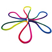 리듬체조리본 스포츠 훈련 에어로빅 줄넘기 체조 로프 리듬 점프 운동 피트니스 및 바디 빌딩, 01 Multicolor