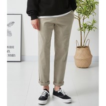 캐주얼 밴딩 스판 와이드 면바지