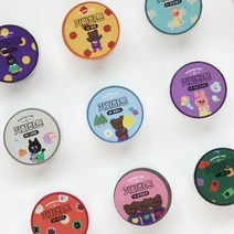 [건망증] 키치하트 마테 디자인마스킹테이프 데코스티커, 09 라운드