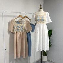 [리즈데이즈] 모르카 펀칭 자수 미디 원피스