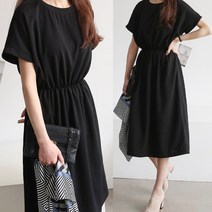 하늘바라기 여성용 샐링 링클 밴딩 원피스