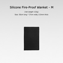야외 캠핑 내화 천 피크닉 바베큐 난연 보호 매트 실리콘 코팅 내화 그릴 매트 바베큐 장비, 블랙 엠