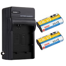 2pcs 400mAh CR-V3 충전식 카메라 배터리 + 충전기 Kodak C340 C875 C743 DX6340 D404, 한개옵션0