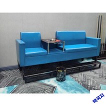 당구장의자 관구의자 소파 관람용, 블루 - 3인