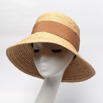 천연 라피아햇 브라운 리본 밀짚모자 플로피햇 여름모자 여자모자 벙거지모자 버킷햇 엄마모자 엄마선물 챙모자 L20WH204
