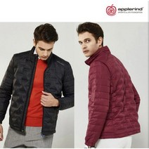 분위기전환 남성골프웨어 남자 골프옷 덕다운 양면 경량 숏 패딩 점퍼