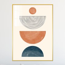 아트블루 북유럽 모던 유니크 인테리어 그림 액자 카페 소품, 3_북유럽 4단 모형 추상화_C