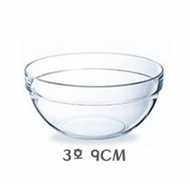 루미낙 엠필러블볼 3호9cm 6P(1박스)유리 대접 공기 그릇 면기 투명, 쿠팡도매몬 본상품선택