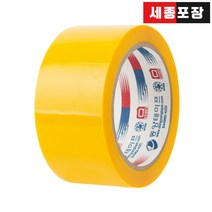 박스테이프 라바타입 OPP 투명 칼라 동양 테이프, 폭50 길이50, 1개, 황색