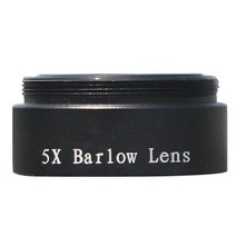 망원경 고성능 단안경 미니 휴대용 만안경 고배율 모든 M28X0.6 스레드용 바로우 렌즈 5X 1.25 인치 접안 천문학 대각선 익스텐더 튜브 또는 카메라 어댑터, Black