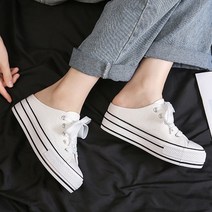 캔버스 단화 슬리퍼 스니커즈형 출근 오피스 데이트