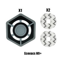 Ecovacs deebot n9 +yeedi 액세서리 용 원래 물 탱크 걸레 로봇 진공 청소기 청소 천 홀더 교체 부품, 3개