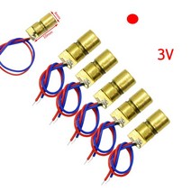 레이저 다이오드 650nm 3V/5V 5mW 레드 포인트 모듈 헤드 유리 렌즈 초점 가능 산업용 클래스 5 개, 01 5PCS-3V