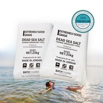 [바스참] 요르단 사해소금 25KG 입욕제 바스솔트, 요르단사해소금25KG:가는입자