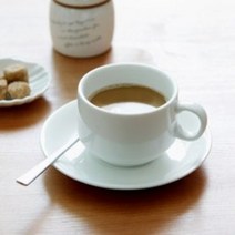 에라토 강화 화이트 다방커피잔 1인조 세트, 1세트, 1세트