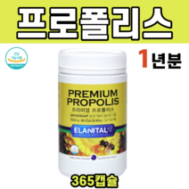 1년분 대용량 프로폴리스 원액 환 추천 디 알파 토코페롤 기관지복합식품 로얄비 플로폴리스 플라보노이드 대두유 캐롭분말 대두레시틴, 1병, 365캡슐